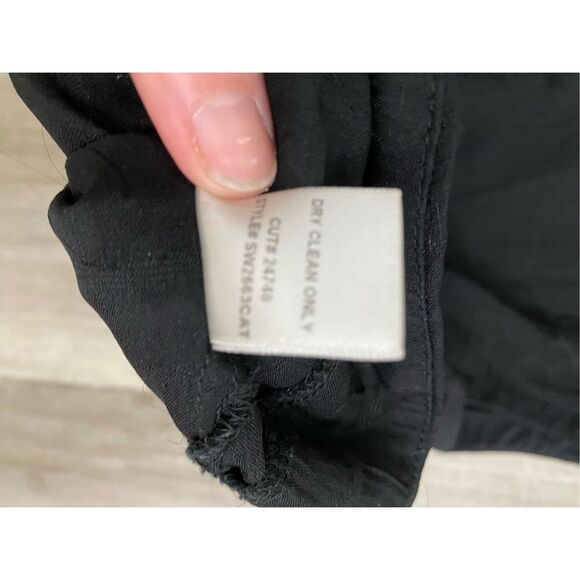 Search for Sanity Black Crinkle Tank, Silk Blend Blouse, Size Large - Picture 5 of 9